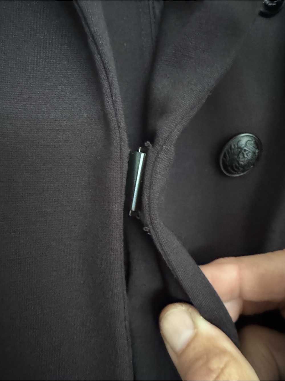 Lane Bryant Black Double-Breasted Ponte Blazer with Notch Lapel - Picture 8 of 16